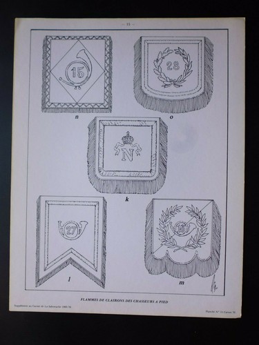 Engraving sabretache - engraving, b/w